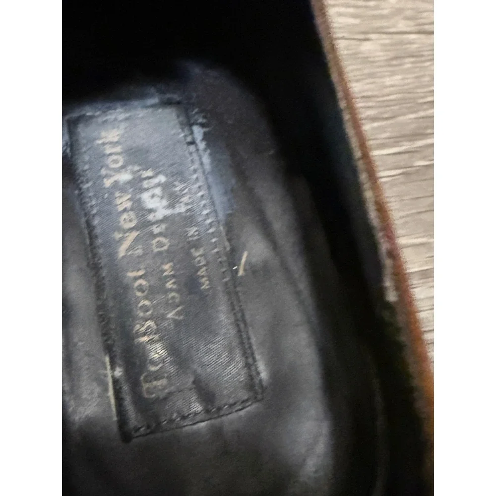 To Boot New York Oxford Mens 11.5 Brown Good Cap Toe Leather Made in Italy